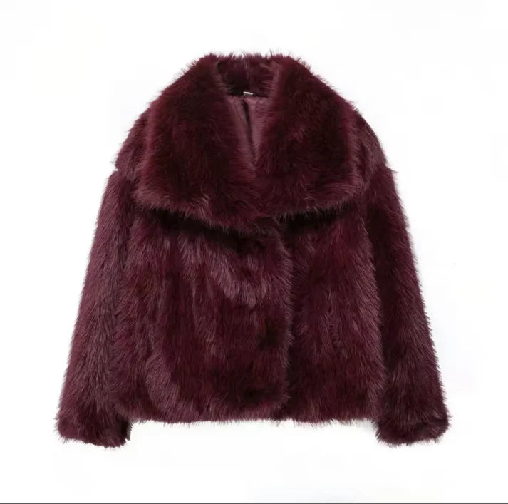 FL® Faux Fur Fuzzy Jacket