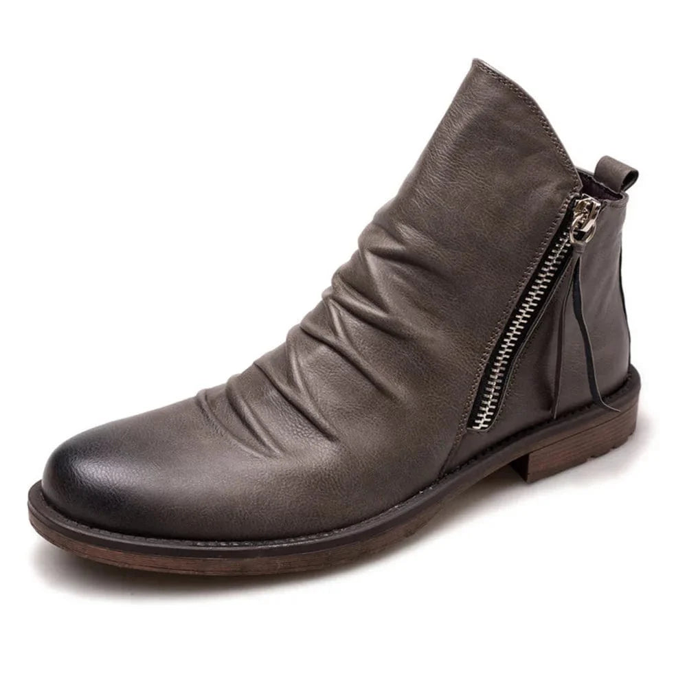 unboxelements Gray / 6 (38 EU) Bernardo Leather Chelsea Boots